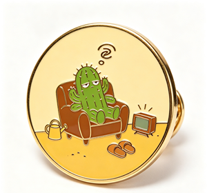 Pin de metal esmaltado personalizado, insignia redonda estampada, pin de recuerdo fundido para ropa, colección de regalos - Product Image 2