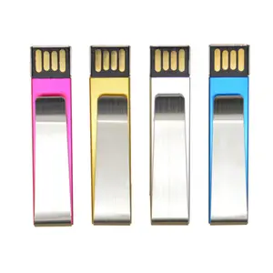 Wholesale Mini Book design Metal Clip usb drive Portable Pendrive memory stick Real Capacity USB Disk 4GB 8GB 16GB 32GB