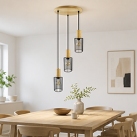 Lampe suspendue moderne noire pour la décoration de la maison, cage décorative, luminaire suspendu pour salle à manger, lampe suspendue moderne pour bureau, lampe moderne pour boutique