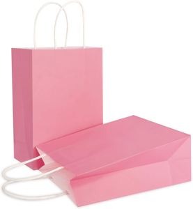Biodegradable Recyclable Eco-Friendly Custom Logo Kraft Paper <b>Tote</b> <b>Bags</b> Flexographic Printing Hand Length Handle for Promotion - Product Image 1