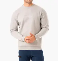 주문 로고 회색 느슨한 보통 셔츠 고전적인 적당한 망 크루 넥 스웨트 셔츠