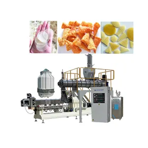 Otomatis Goreng Gandum Chip Extruder Mesin/Jagung Cone Terompet Makanan Ringan lini produksi Jinan DG