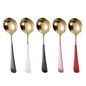 ช้อนสแตนเลส 304 ดีไซน์สร้างสรรค์ ช้อนกลมเล็ก ช้อนขนมหวาน ช้อนข้าวเด็ก - Product Image 1