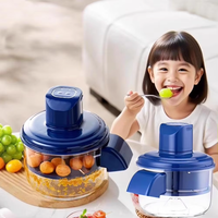 Moderne Plastic Automatische Elektrische Multi-Functionele Knoflook Druivenpruim & Fruit Dunschiller Huishoudelijke Keukengereedschap