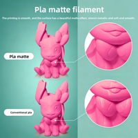 Filamen PLA Matte 250G untuk Printer 3D Kecepatan Tinggi 1.75mm, Kompatibel dengan Bambu Lab/Creality/Anycubic/Elegoo, Harga Pabrik