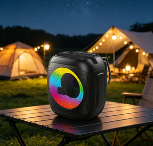 Altavoz Bluetooth Portátil ABS-1203, Mini Altavoz Inalámbrico para Exteriores, Sonido Estéreo con Bajos, Luz RGB, Batería de Larga Duración, Sonido HiFi, Audio para Fiestas en Casa - Product Image 1