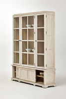 Armoire de rangement vitrine en verre de pin recyclé armoires de cuisine pour salon salle à manger cuisine
