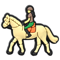 Vente en gros nouveauté breloques pour chaussures dessin animé personnalisé 2D décorations de chaussures en caoutchouc sabot Cowgirl chaussure dentelle accessoires de décoration