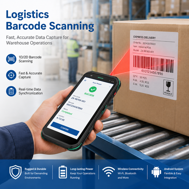 TINKMA 5.5 Inch Rugged Handheld PDAs 4G Android 11 IP68 1D 2D Barcode Scanner Data Collector for Warehouse Inventory Logistics