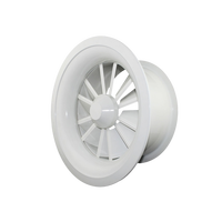 Diffuseur d'air rond tourbillon de haute qualité HVAC Carreaux de plafond à lames réglables en aluminium