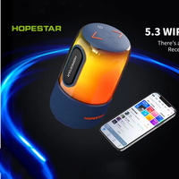 Altavoz Bluetooth Portátil Hopestar SC-03 con Luces LED Coloridas RGB, Alta Fidelidad, Sonido Envolvente TWS 360 para el Hogar, Fiestas al Aire Libre
