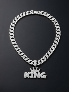 Kalung anjing Fashion berkilau pesta kualitas tinggi rantai hewan peliharaan mewah permata berlian imitasi Aloi - Product Image 6