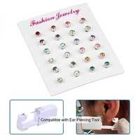 Boucles d'oreilles clous en acier inoxydable, 12 couleurs, finition métallique brillante, pour les passionnés de mode