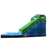 Toboggan Aquatique Gonflable Commercial en PVC, Conception Humide ou Sèche pour Enfants et Adultes, Idéal pour Usage Domestique ou Aire de Jeux