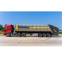 Semi-remorque compacteuse de déchets robuste de 47 mètres cubes à haut taux de compactage pour le transport de déchets sanitaires