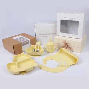 Set de Alimentación para Bebé de Silicona Socan de 8 Piezas con Platos de Succión, Cuenco, Babero y Utensilios Esenciales para Destete Dirigido - Product Image 2