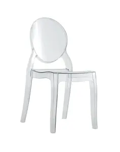 Crystal Acrylic Wedding Chair Ghost Chair Devil Plastic Hotel Furniture Makeup Chair Luxury Outdoor Dining Kitchen Furniture