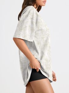 T-shirt sport oversize à manches courtes pour femme, streetwear tendance, 100% polyester, haute qualité, imprimé graphique - Product Image 5
