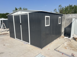 Grand abri <span class=keywords><strong>de</strong></span> jardin extérieur en métal 12 x 10 pieds avec <span class=keywords><strong>porte</strong></span> verrouillable <span class=keywords><strong>et</strong></span> <span class=keywords><strong>toit</strong></span> en pente pour jardin, cour <span class=keywords><strong>et</strong></span> patio - Product Image 6
