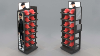 Benutzer definierte bodens tehende Metall karton kappe Shop Display Rack Design Cap Stand Display
