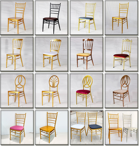 Giá thấp bán buôn Stackable khách sạn tiệc ăn uống ngoài trời Tiffany số lượng lớn nhựa chiavari Vàng ghế đám cưới - Product Image 4