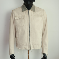 Veste à capuche en toile de canard vieillie personnalisée, style safari, pour l'hiver, col Detroit, pour mécanicien et charpentier, à bouton unique