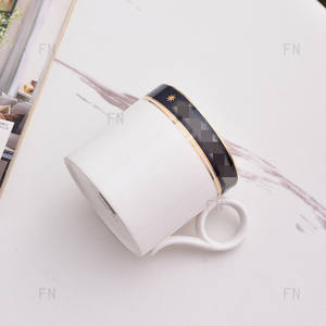 Creative <b>Large</b> Capacity 250ml Ceramic Country-Style Mug for Men and Women for Tea Coffee for Students Couples Great <b>Gift</b> - Product Image 3