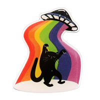 Le nouveau badge épingles en métal chaud en gros personnalisé divers animaux dessin animé animal chat mignon sac décoration époxy épinglette arc-en-ciel