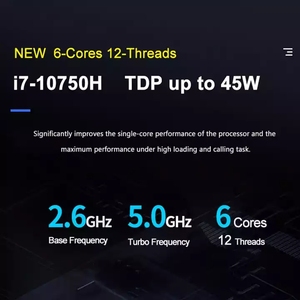 Best Seller 15.6 pollici Intel Core I7 Laptop di decima generazione I7 10750H RAM 8GB SSD 1TB <span class=keywords><strong>Computer</strong></span> portatile da gioco per ufficio sottile in metallo - Product Image 2