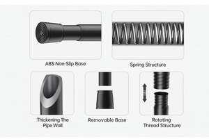 <span class=keywords><strong>Tringle</strong></span> à rideaux en acier au carbone YIJIALE, diamètre réduit 0,5-0,8 m, support vidéo, test de chute réussi, sans dommages - Product Image 4