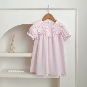 Vestidos de Niña con Bordado Hongbo, Cuello de Pétalos, Mono Elegante de Princesa para Fiesta de Cumpleaños - Product Image 4