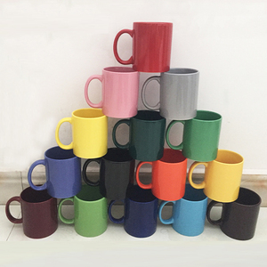 350毫升11/12盎司厂家批发高品质全彩色釉面陶瓷咖啡杯升华空白马克杯 - Product Image 3