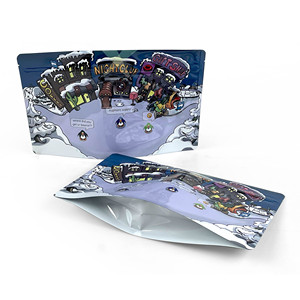 Tùy chỉnh in túi thuốc lá với dây kéo phim hoạt hình 3.5g Túi Mylar tái sử dụng bao bì nhựa trẻ em chống mùi Túi - Product Image 1