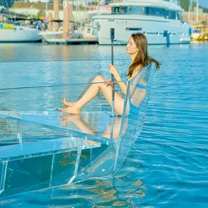 15 personas Catamarán marino barco transparente turismo Pasajero Ferry Barco para Resort