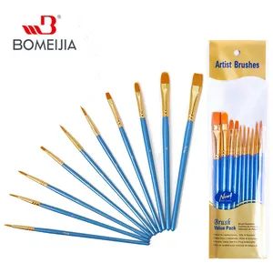 BOMEIJIA 10 pz/set acquerello Gouache pennelli forma diversa rotonda punta appuntita Nylon capelli pittura pennello Set rifornimenti di arte