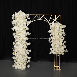 Arco Cuadrado de Lujo Brillante en Metal Dorado y Hierro para Fondo, Paneles y Marcos de Soporte de Flores, Duradero y Ecológico para Escenarios de Bodas y Eventos - Product Image 2