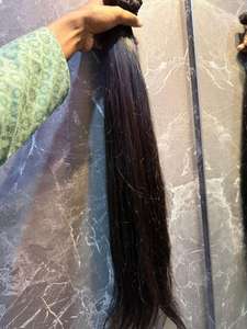 Mèches de cheveux humains naturels lisses, vierges, non traités, provenant d'un seul donneur, longues et soyeuses, pour extensions, perruques et produits de beauté - Product Image 5