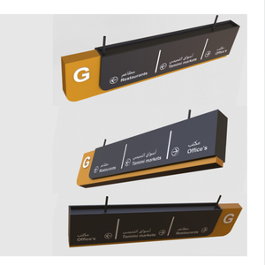 Thép không gỉ chiếu sáng dẫn hướng mũi tên dấu hiệu xây dựng nội thất trung tâm mua sắm bệnh viện treo bảng chỉ đạo - Product Image 2