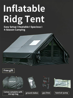 Tente de camping gonflable de luxe personnalisable en gros, abri quatre saisons en PVC Oxford, imperméable, chaud et anti-UV
