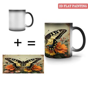 Custom Pet Photo Sublimation Mug Frosted Black 11oz <b>Ceramic</b> Heat Color Changing Magic <b>Cup</b> - Product Image 4