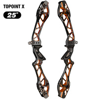 Topint busur anak panah terbalik, Topoint X-25 aluminium CNC 6061 T6 busur panahan Riser warna ganda Semua ILF RH dan LH