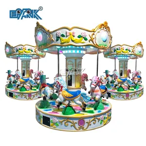 Mesin Permainan Arcade Hiburan Kiddie Dalam Ruangan Luar Ruangan Playground Kiddie Rides Carousel Horse