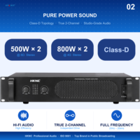 Amplificateur professionnel 2 canaux 2U pour montage en rack 500W *2 8ohm avec sortie SPEAKON HG-A2500 pour système de sonorisation Line Array et tournées