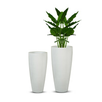 100/120/140/160/200cm de haut jardinière blanc fleur Vase décor à la maison usine en gros grand cylindre en fibre de verre sol Vases décor