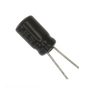 ตัวแทนจำหน่ายอย่างเป็นทางการ ตัวเก็บประจุแบบ Through Hole CAP ALUM 47UF 20% 6.3V RADIAL TH ECE-A0JKA470 47 uF - Product Image 1