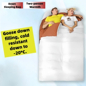 <span class=keywords><strong>Sac</strong></span> <span class=keywords><strong>de</strong></span> <span class=keywords><strong>couchage</strong></span> matelassé en duvet d'oie léger, écologique, imperméable, 3 saisons, avec fermeture éclair, pour couples, camping et randonnée en plein air - Product Image 3