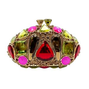 Bolso de Noche para Mujer con Cristales Brillantes, Cartera de Mano de Lujo con Gemas, Correa de Cadena Desmontable para Eventos Formales - Product Image 2