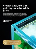 Aquarium marin, réservoir d'eau salée, aquarium pour poissons coralliens, série HB, filtre arrière complet, ensemble complet, aquarium de bureau en verre ultra-clair