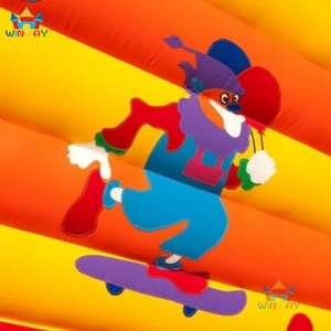 Vente flash WINWAYTOYS Château gonflable commercial en PVC Super Clown 6,1x5x5,9m pour le plaisir - Product Image 6