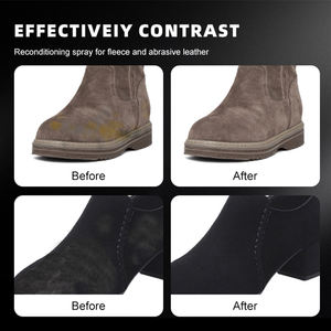 बिकी फैक्टरी आपूर्ति जूता देखभाल किट स्पंज स्प्रे साफ, प्राकृतिक रंग नबुक सूद चमड़े के तरल जूते पॉलिश दाग हटाने वाला - Product Image 5